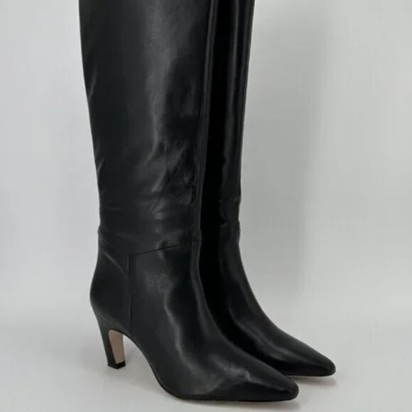 NWT Everlane The Knee-High Banana Heel Boot in Black Leather sz 7.5 - Picture 3 of 3